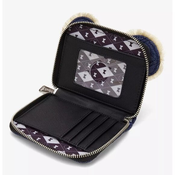 Loungefly Disney Minnie Mouse Denim Quilted Mini Backpack and Wallet Set NWT main image 8